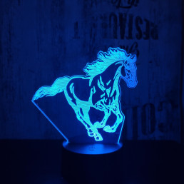 Vágtázó Ló 2 3D led lámpa