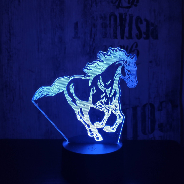 Vágtázó Ló 2 3D led lámpa