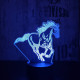 Vágtázó Ló 2 3D led lámpa