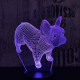 Francia bulldog 3D led lámpa