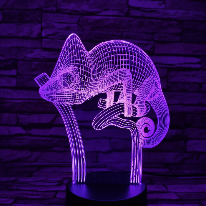 Kaméleon 7 színű 3D led lámpa