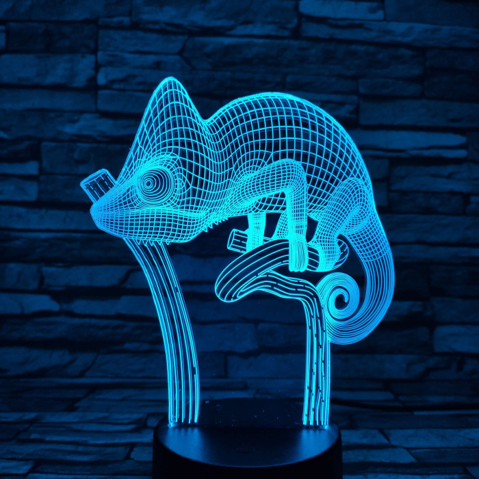 Kaméleon 7 színű 3D led lámpa
