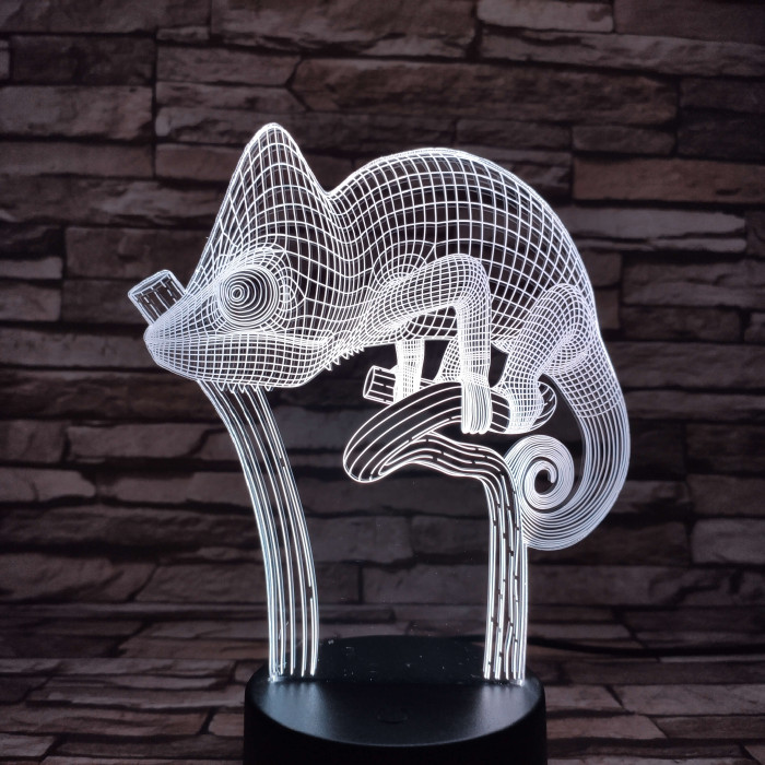 Kaméleon 7 színű 3D led lámpa