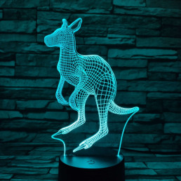 Kenguru 7 színű 3D led lámpa