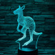 Kenguru 7 színű 3D led lámpa