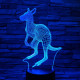 Kenguru 7 színű 3D led lámpa