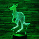 Kenguru 7 színű 3D led lámpa