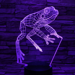 Béka 7 színű 3D led lámpa