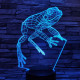 Béka 7 színű 3D led lámpa