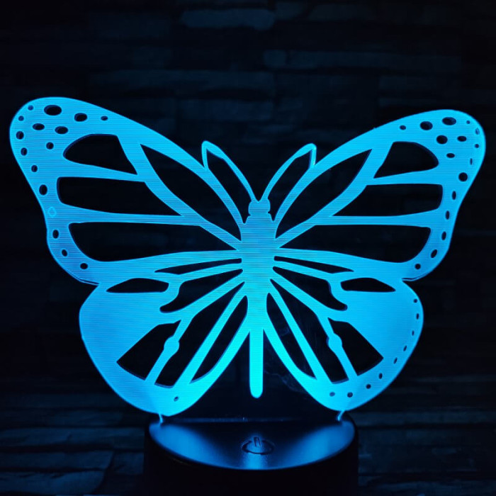 Pillangó repül 7 színű 3D led lámpa