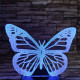 Pillangó repülés 7 színű 3D led lámpa