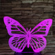 Pillangó repülés 7 színű 3D led lámpa