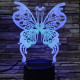 Pillangó egy boldogság 7 színű 3D led lámpa