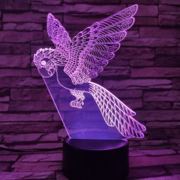 Repülő Papagáj  7 színű 3D led lámpa