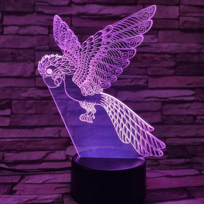 Repülő Papagáj  7 színű 3D led lámpa