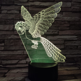 Repülő Papagáj  7 színű 3D led lámpa