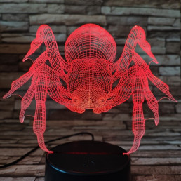 Pók a rém  7 színű  3D led lámpa