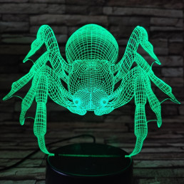 Pók a rém  7 színű  3D led lámpa