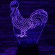 Kakas 7 színű 3D led lámpa