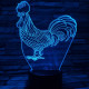 Kakas 7 színű 3D led lámpa