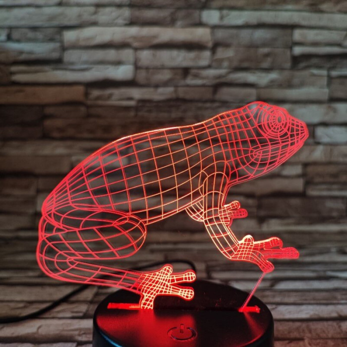 Béka a breki  7 színű 3D led lámpa