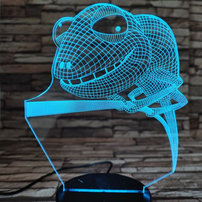 Kaméleon 7 színű 3D led lámpa