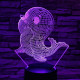 Fóka kicsi 7 színű 3D led lámpa
