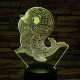 Fóka kicsi 7 színű 3D led lámpa