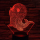 Fóka kicsi 7 színű 3D led lámpa