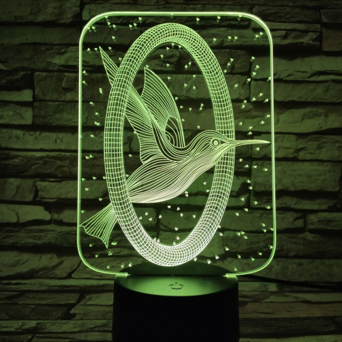 Kolibri 7 színű  3D led lámpa