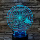 Pók a hálóban  7 színű  3D led lámpa