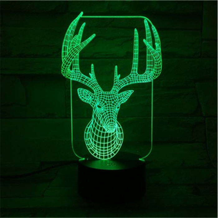Szarvas 3D led lámpa