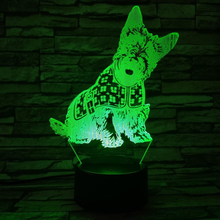 Skót terrier 3D led lámpa