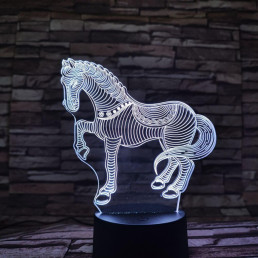 Ló csikó 7 színű 3D led lámpa