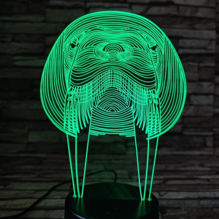 Rozmár 7 színű 3D led lámpa