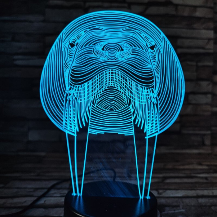 Rozmár 7 színű 3D led lámpa