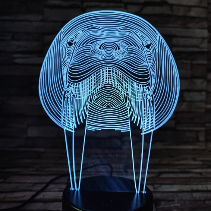 Rozmár 7 színű 3D led lámpa