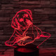 Fekvő Kutya 3D led lámpa