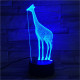 Zsiráf 7 színű 3D led lámpa