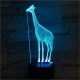Zsiráf 7 színű 3D led lámpa