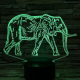 Sétáló elefánt 3D led lámpa