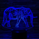 Sétáló elefánt 3D led lámpa