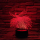 Páva 7 színű 3D led lámpa