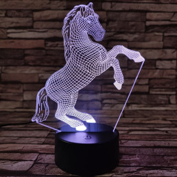Ágaskodó Póni 3D led lámpa