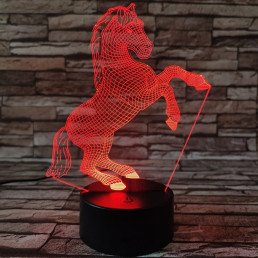 Ágaskodó Póni 3D led lámpa