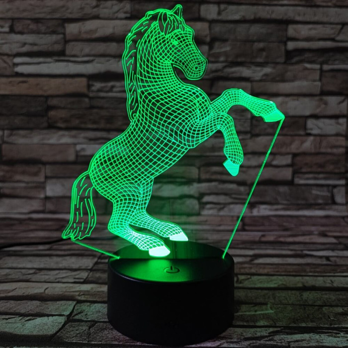 Ágaskodó Póni 3D led lámpa