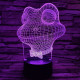 Béka fej 7 színű 3D led lámpa