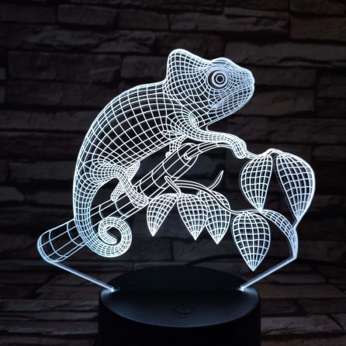 Kaméleon 7 színű 3D led lámpa
