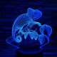 Kaméleon 7 színű 3D led lámpa