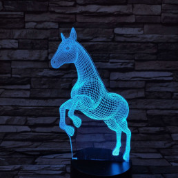 Ágaskodó Ló 3D led lámpa